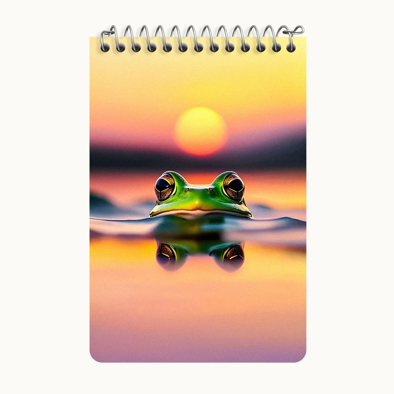 دفتر یادداشت 50 برگ خندالو طرح قورباغه کد F12086