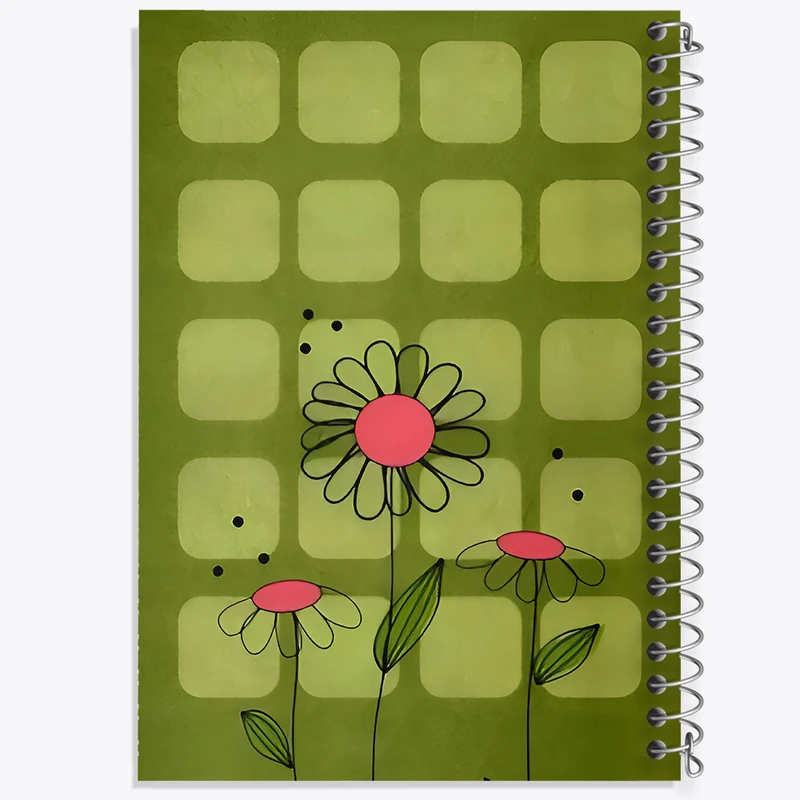 دفتر مشق 100 برگ خندالو طرح گل کد N6670