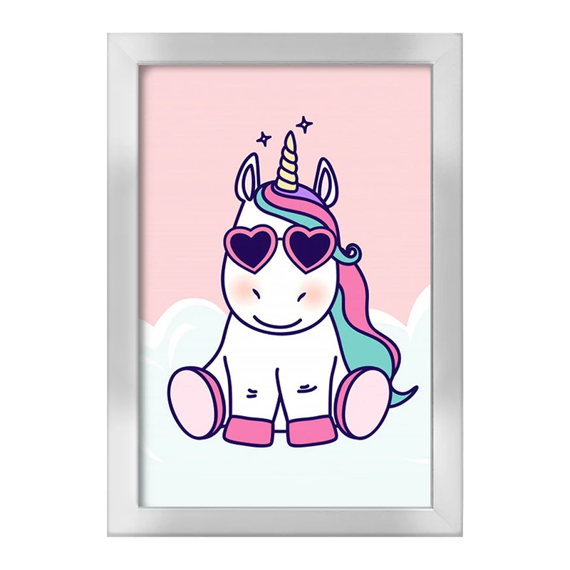 تابلو خندالو طرح اسب تک شاخ یونیکورن  کد 1106