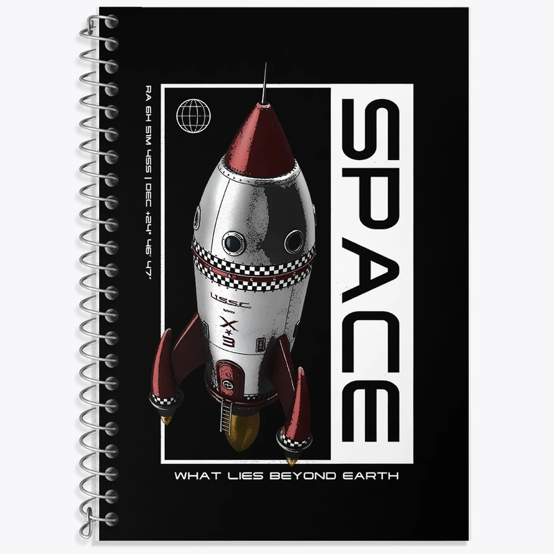 دفتر نت موسیقی 50 برگ خندالو طرح فضایی کد F11059