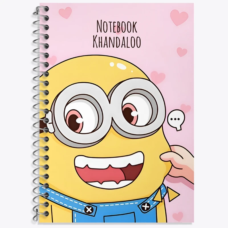 دفتر زبان 50 برگ خندالو مدل سه خط طرح مینیون ها (Minions) کد N7155