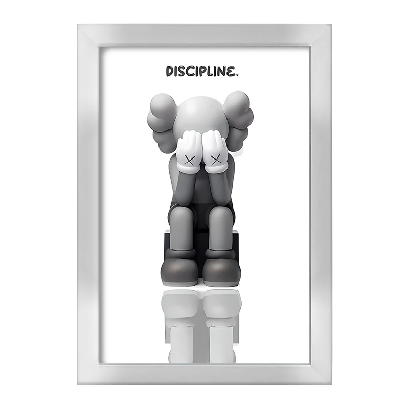 تابلو خندالو طرح عروسک کاز (kaws) کد F3991