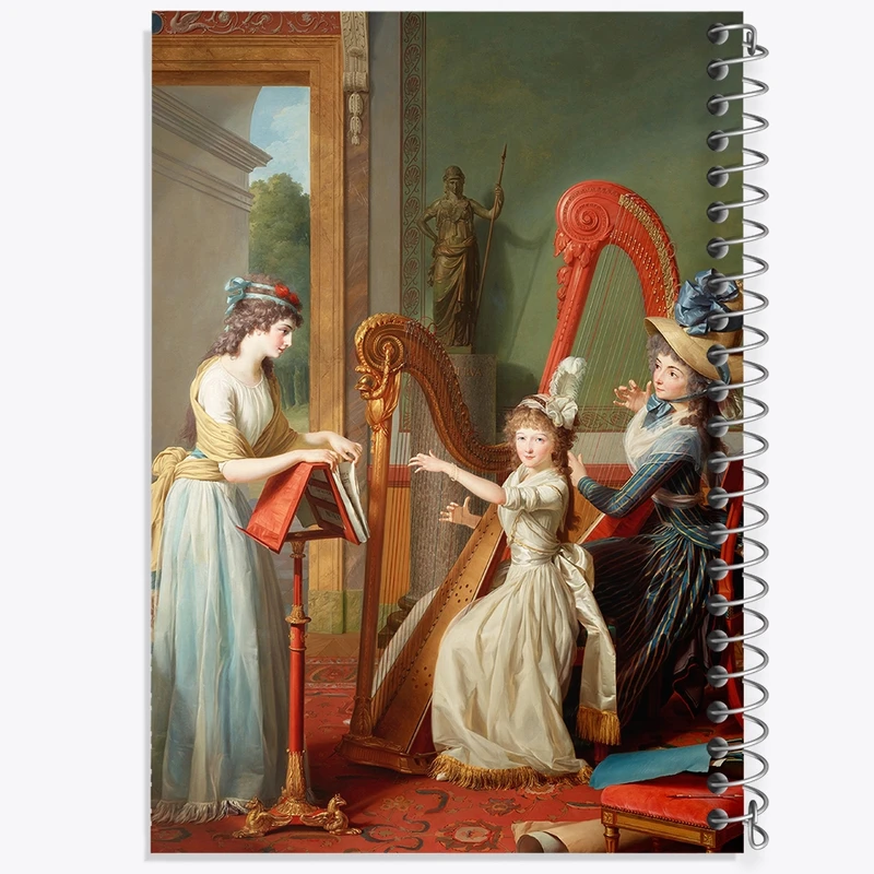 دفتر طراحی 50 برگ خندالو طرح نقاشی درس هارپ اثر ژان آنتوان تئودور ژیروس کد F12128