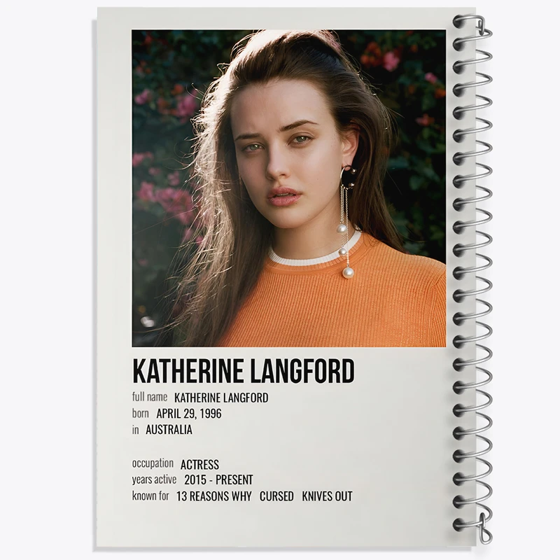 دفتر مشق 50 برگ خندالو طرح کاترین لانگفورد (Katherine Langford) کد F13152