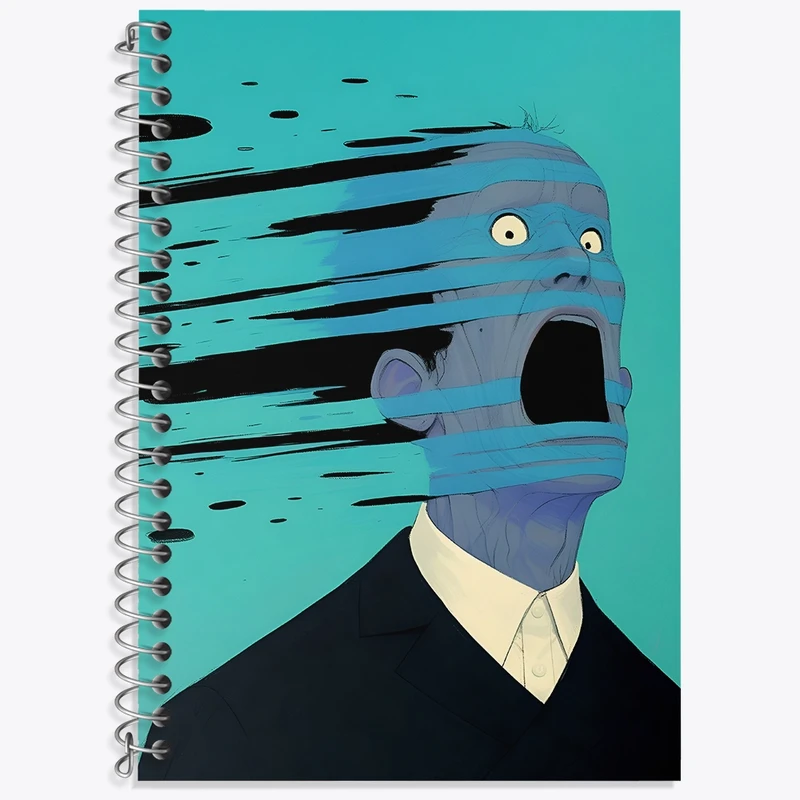 دفتر زبان 50 برگ خندالو مدل سه خط طرح فانتزی کد N8428