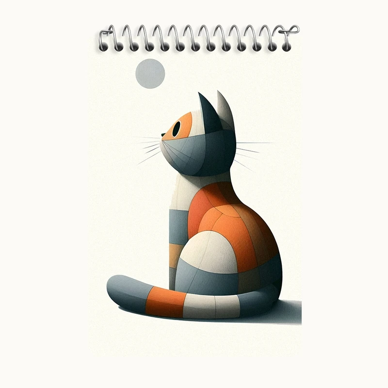 دفتر یادداشت 50 برگ خندالو طرح گربه (Cat) کد F6205