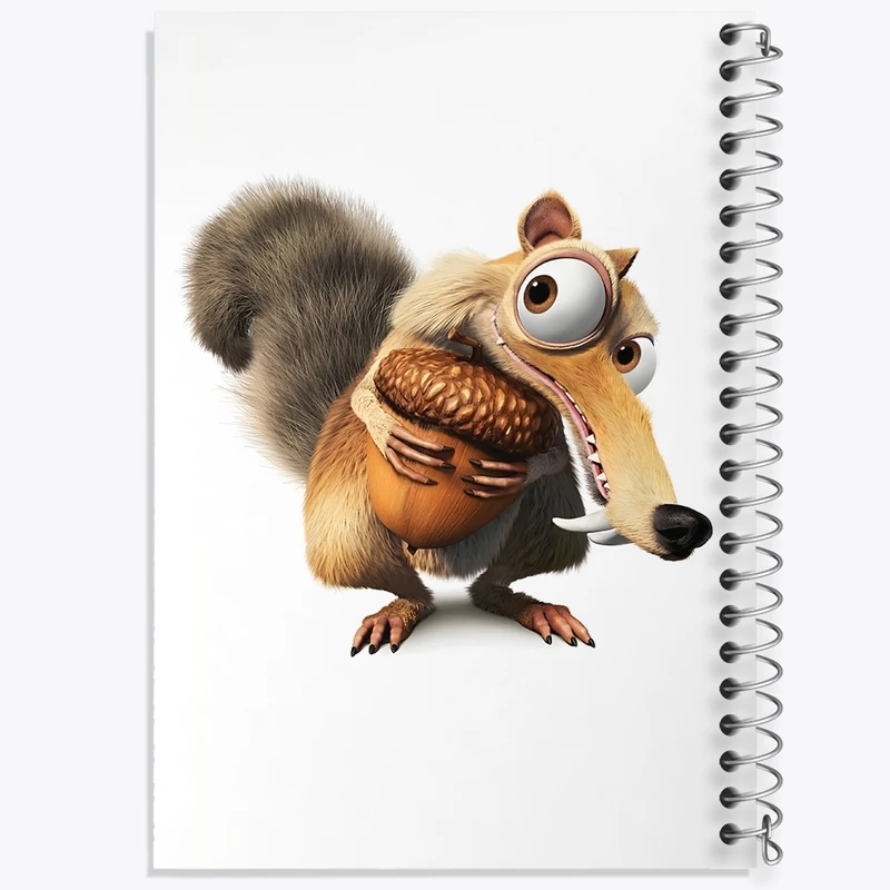 دفتر طراحی 50 برگ خندالو طرح عصر یخبندان کد N2875