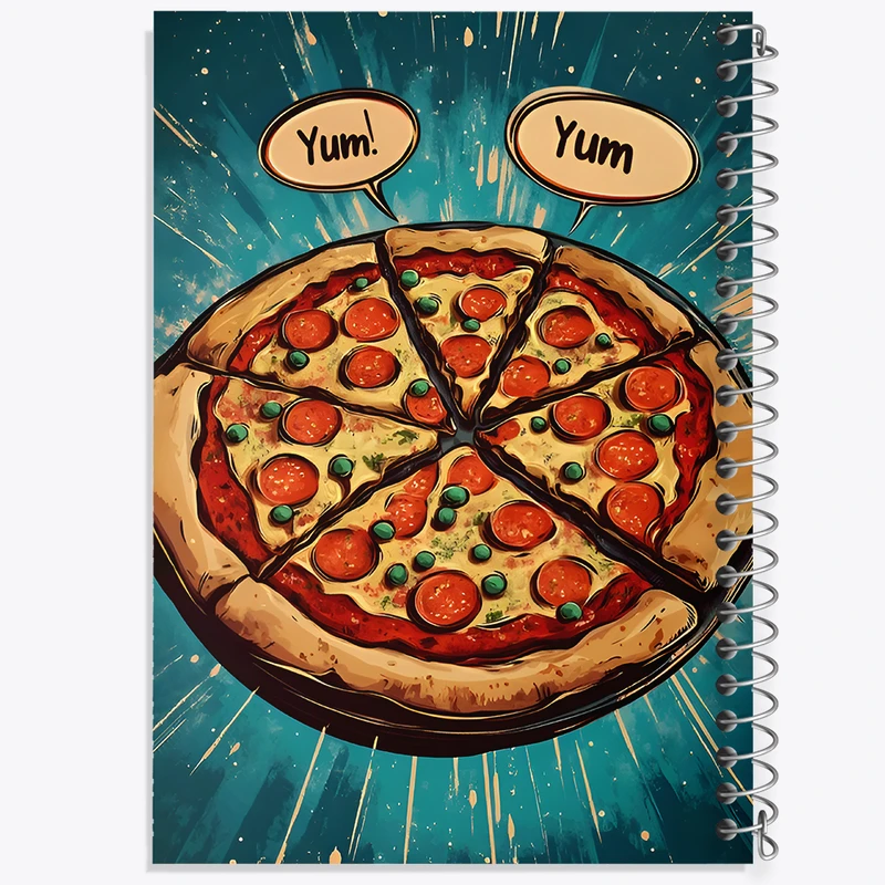 دفتر مشق 100 برگ خندالو طرح پیتزا کد F11729