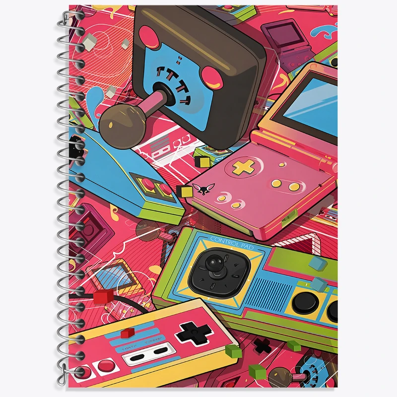 دفتر زبان دوخط 50 برگ خندالو طرح گیمر (Gamer) کد F3980