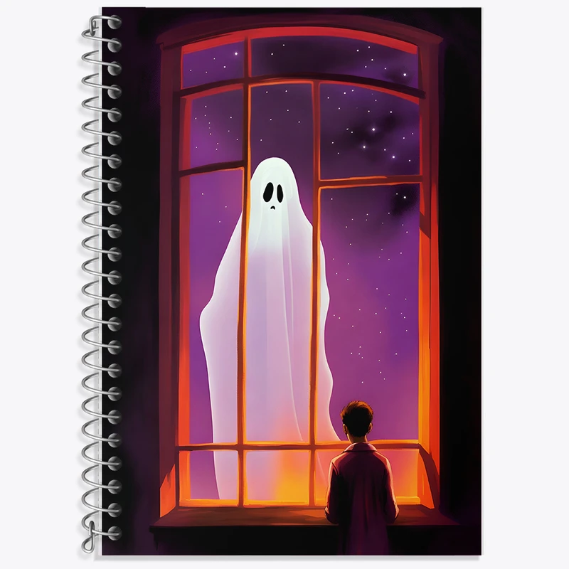 دفتر زبان دوخط 50 برگ خندالو طرح پسر و روح کد F8886