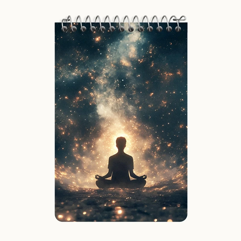 دفتر یادداشت 50 برگ خندالو طرح مدیتیشن و یوگا کد F6359