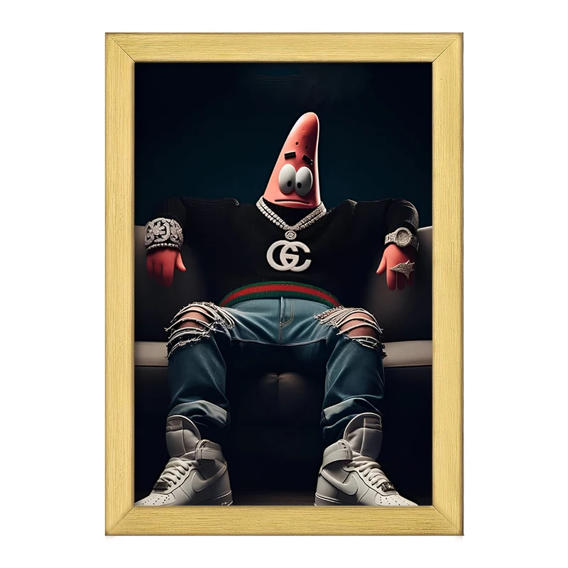 تابلو خندالو طرح پاتریک باب اسفنجی کد F4396