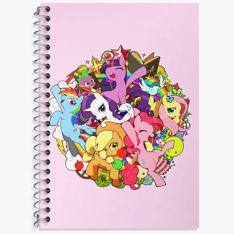 دفتر نت موسیقی 50 برگ خندالو طرح اسب تک شاخ کد F3136