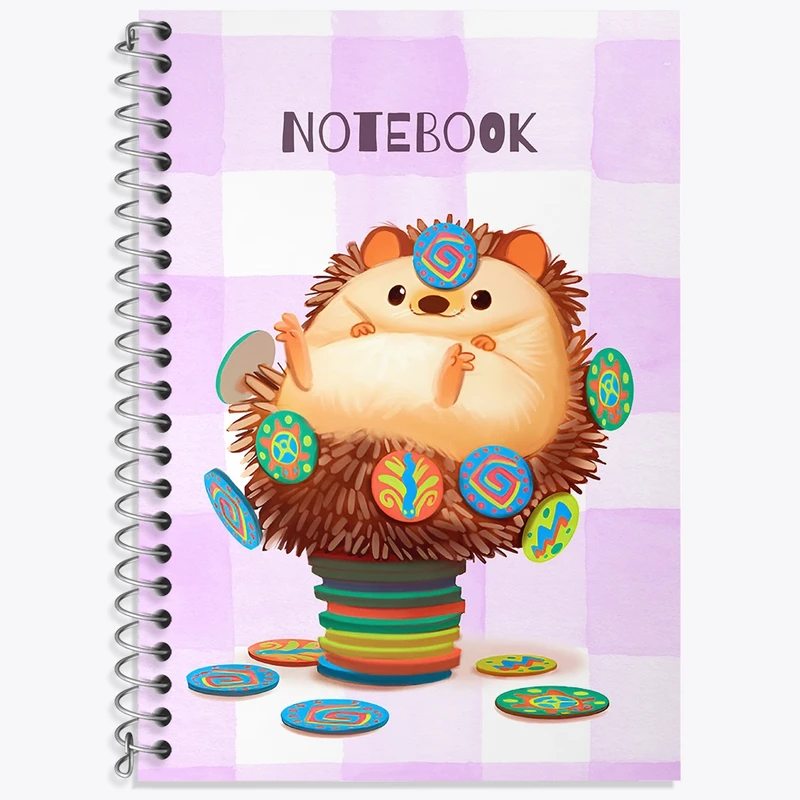 دفتر لغت 50 برگ خندالو طرح جوجه تیغی بامزه کد N6519