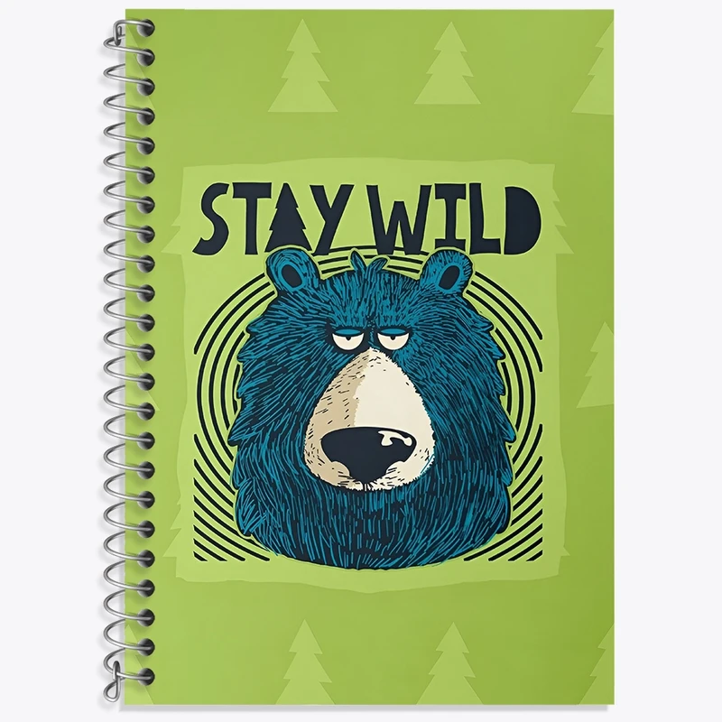 دفتر زبان 50 برگ خندالو مدل سه خط طرح خرس کد N6244