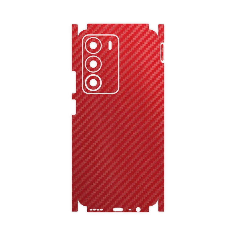برچسب پوششی ماهوت مدل Red-Fiber-FullSkin مناسب برای گوشی موبایل ریلمی C71