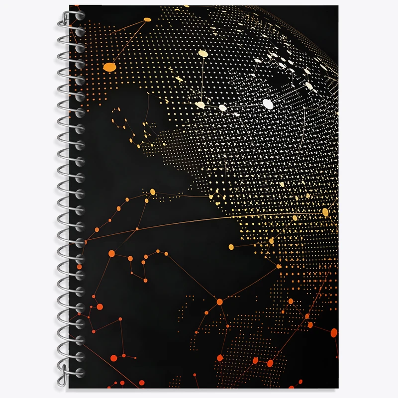 دفتر زبان 50 برگ خندالو مدل دو خط طرح شبکه های اینترنتی کد N7565