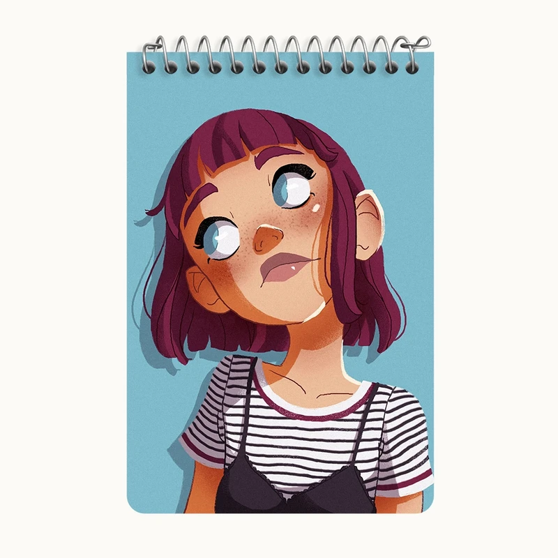 دفتر یادداشت 50 برگ خندالو طرح دخترانه کد F10965