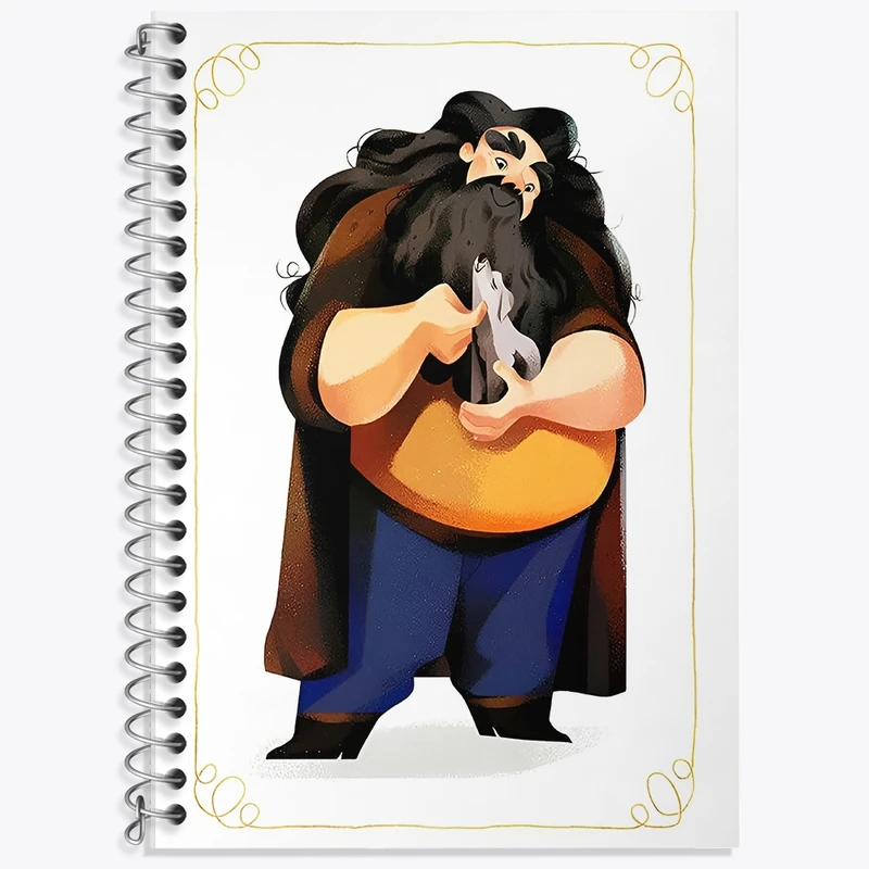 دفتر لغت 50 برگ خندالو طرح هاگرید هری پاتر (Harry Potter) کد F8651