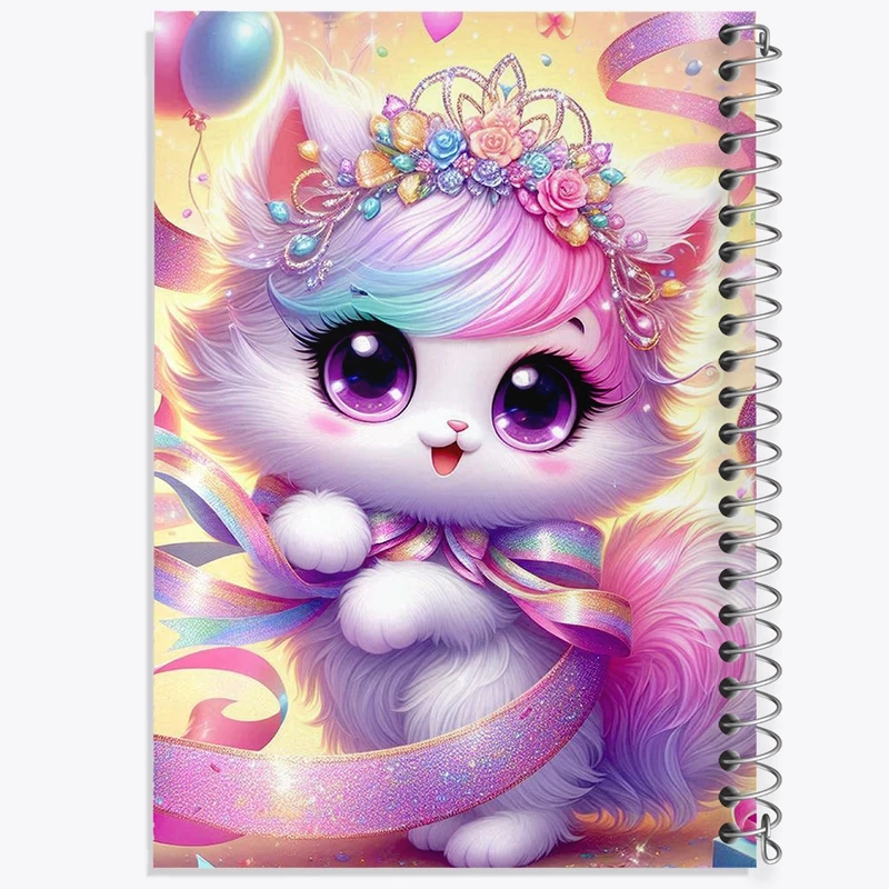 دفتر شطرنجی 50 برگ خندالو طرح گربه کیوت کد N7726