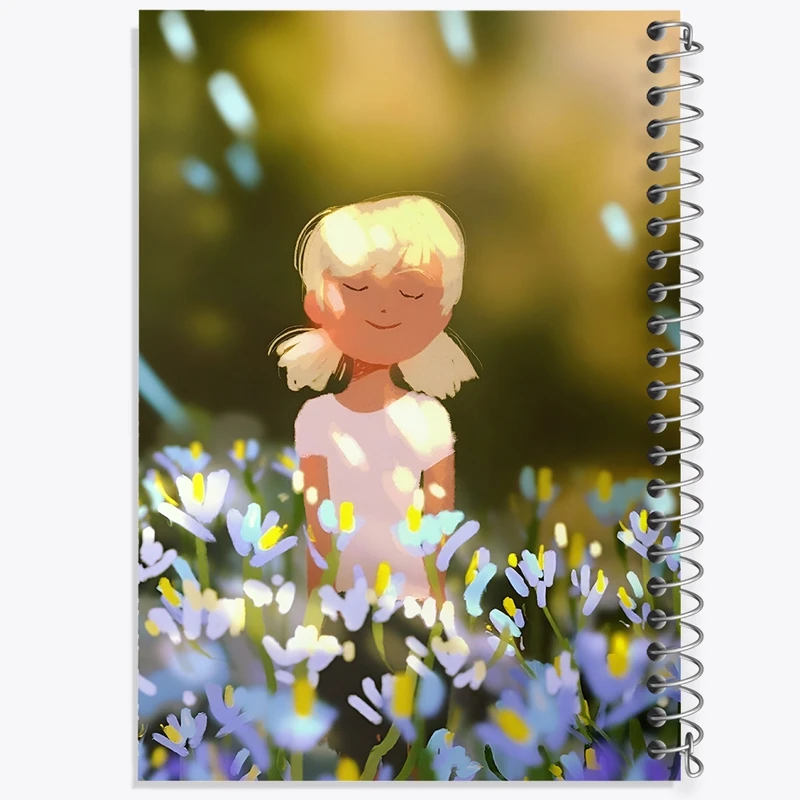 دفتر شطرنجی 50 برگ خندالو طرح دخترانه کیوت کد N7435