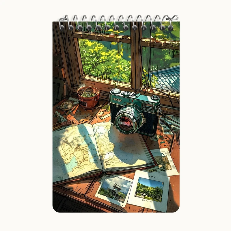 دفتر یادداشت 50 برگ خندالو طرح دوربین عکاسی کد F4114