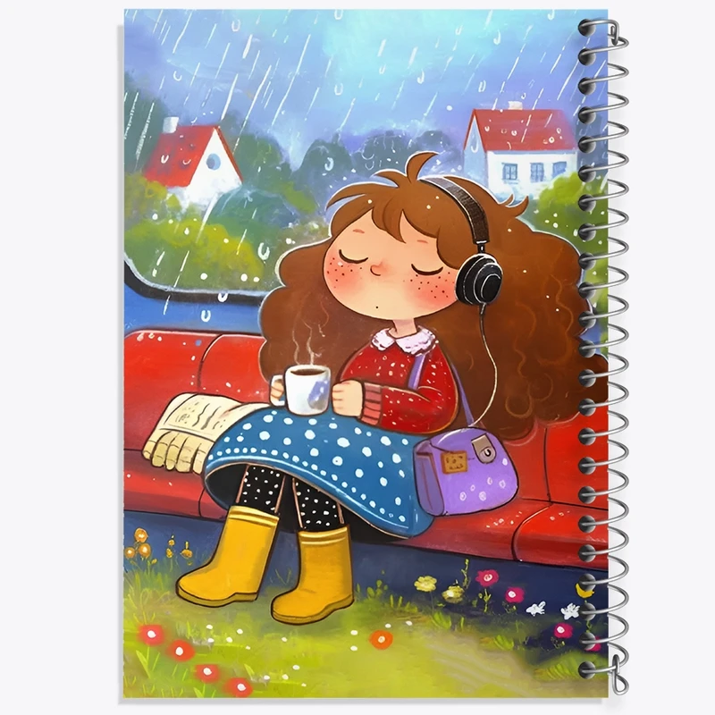 دفتر طراحی 50 برگ خندالو طرح دخترانه کد F12884