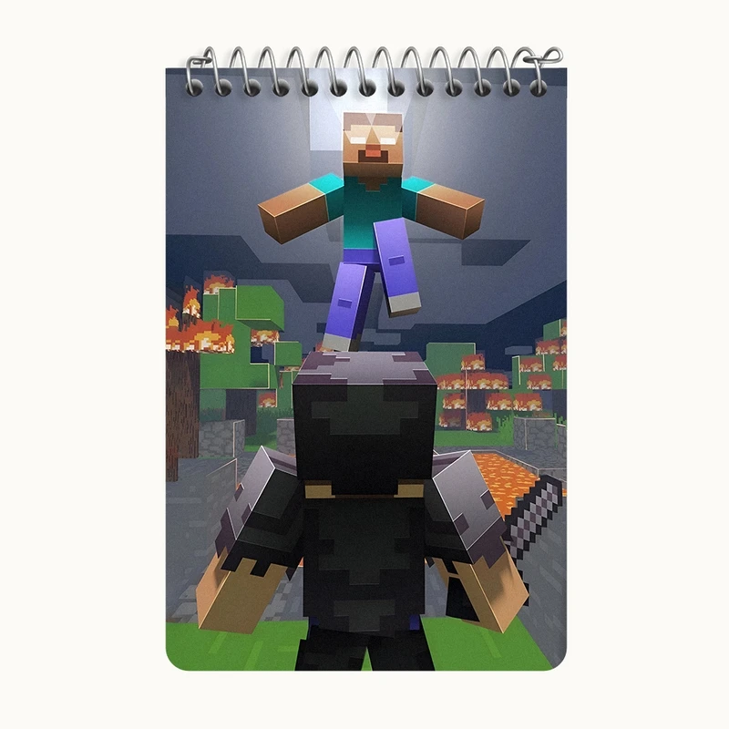 دفتر یادداشت 50 برگ خندالو طرح ماینکرافت (Minecraft) کد F3518