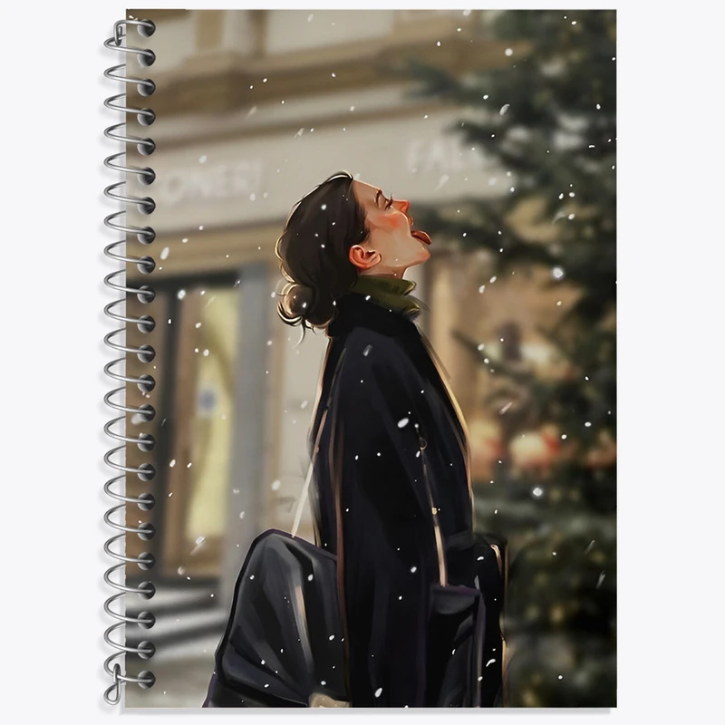 دفتر نت موسیقی 50 برگ خندالو طرح دختر و روز برفی کد N6970