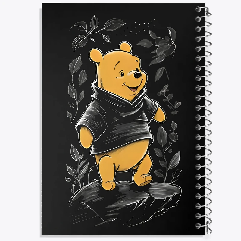 دفتر طراحی 50 برگ خندالو طرح خرس پو کد N3380