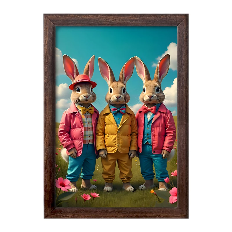 تابلو خندالو طرح خرگوش کد F9926