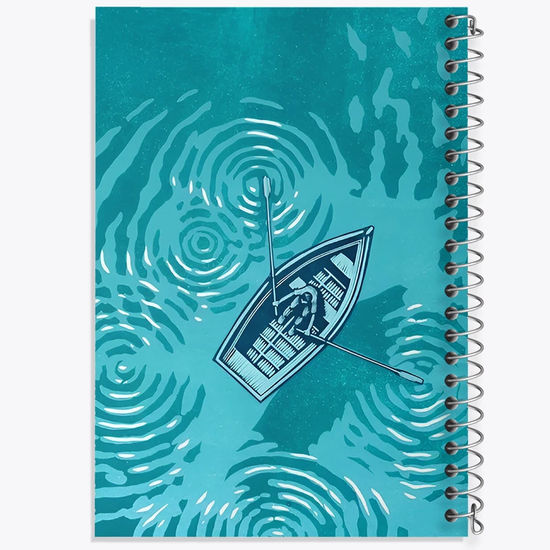 دفتر مشق 100 برگ خندالو طرح قایق و دریا کد F3691