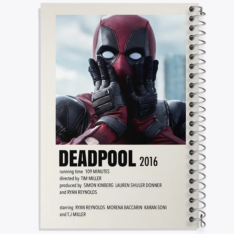 دفتر شطرنجی 50 برگ خندالو طرح ددپول مارول (Marvel) کد F13321