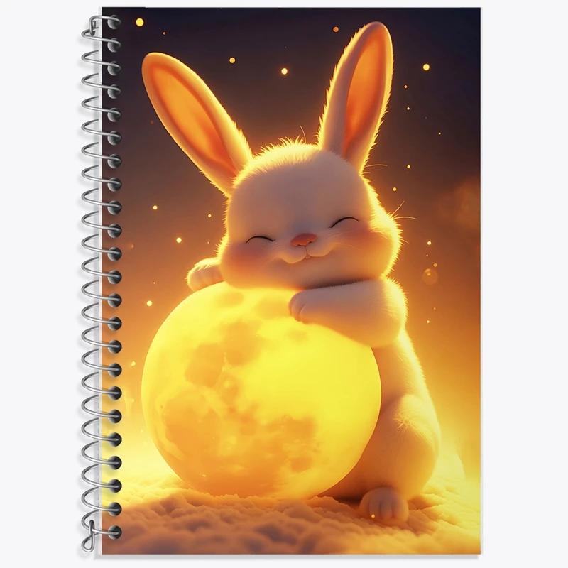 دفتر زبان 50 برگ خندالو مدل سه خط طرح خرگوش کد F10031