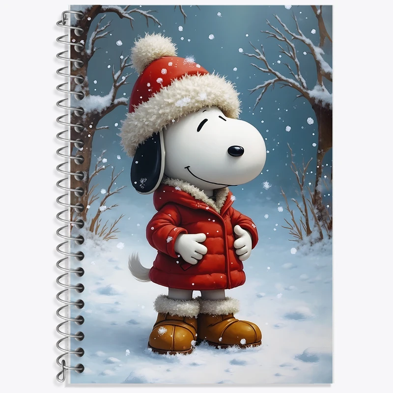 دفتر زبان 50 برگ خندالو مدل دو خط طرح اسنوپی کد F8761