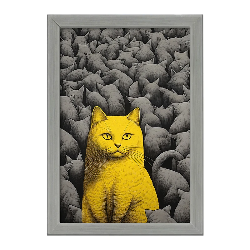 تابلو خندالو طرح گربه (Cat) کد F2891