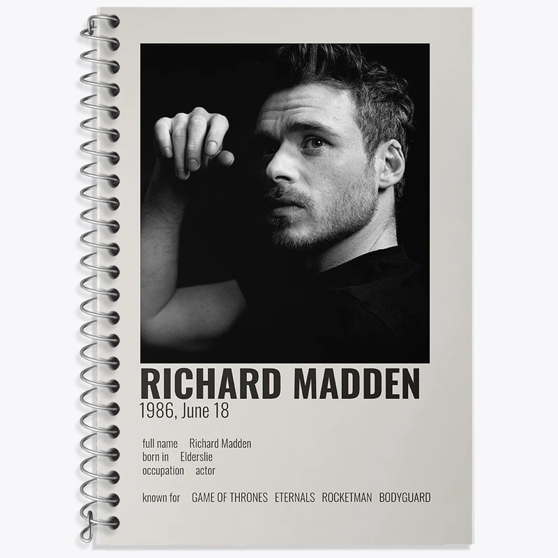 دفتر لغت 50 برگ خندالو طرح ریچارد مدن (Richard Madden) کد F13163