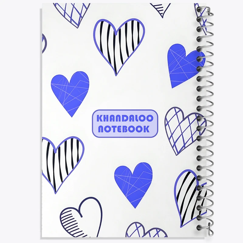 دفتر طراحی 50 برگ خندالو طرح پترن قلبی کد N6067