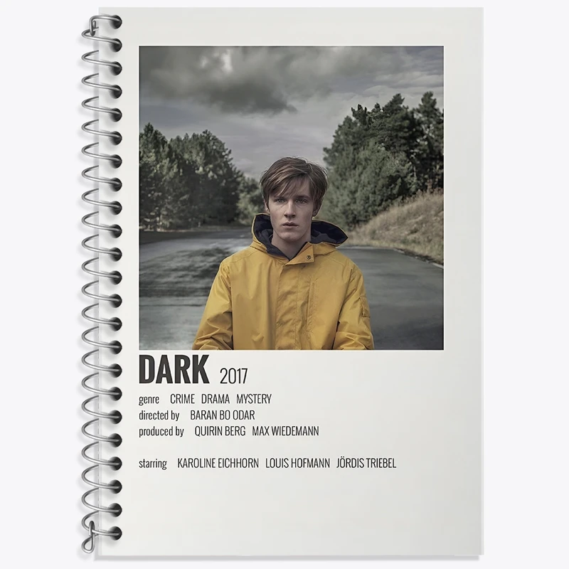 دفتر زبان 50 برگ خندالو مدل سه خط طرح تاریکی (Dark) کد F13313