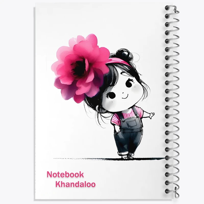 دفتر لیست خرید 50 برگ خندالو طرح دخترانه کیوت کد N7018