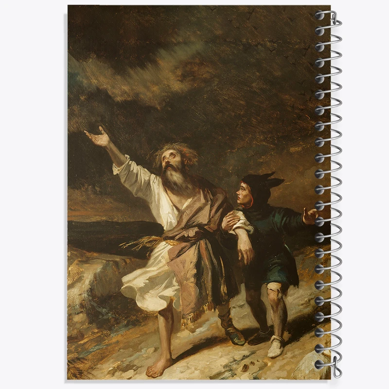 دفتر مشق 50 برگ خندالو طرح نقاشی شاه لیر اثر لوئیس کاندید بولانجر کد F12318