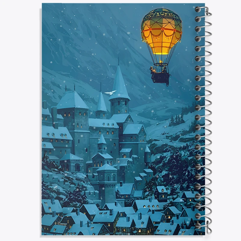 دفتر مشق 100 برگ خندالو طرح بالنی بر فراز شهر کد F8719