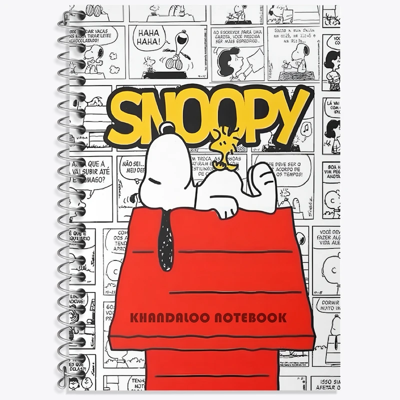 دفتر زبان 50 برگ خندالو مدل سه خط طرح اسنوپی (snoopy) کد N6352