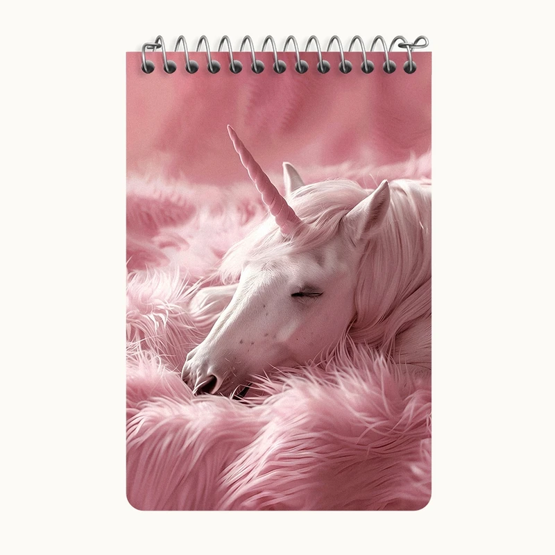 دفتر یادداشت 50 برگ خندالو طرح اسب تک شاخ کد F3852