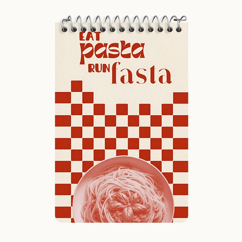 دفتر یادداشت 50 برگ خندالو طرح پاستا (Pasta) کد F14146