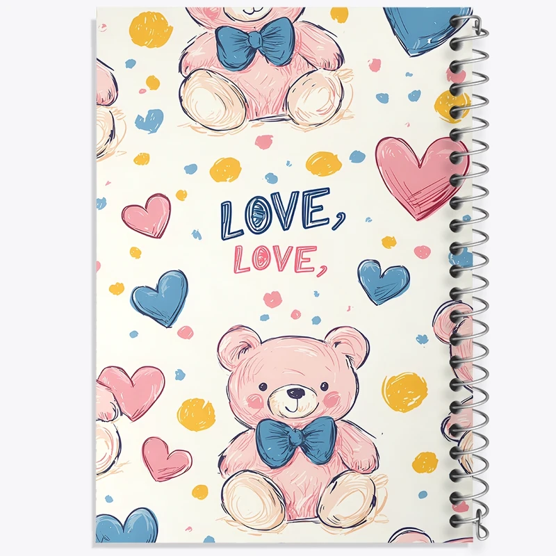 دفتر لیست خرید 50 برگ خندالو طرح پترن خرسی کد N6916