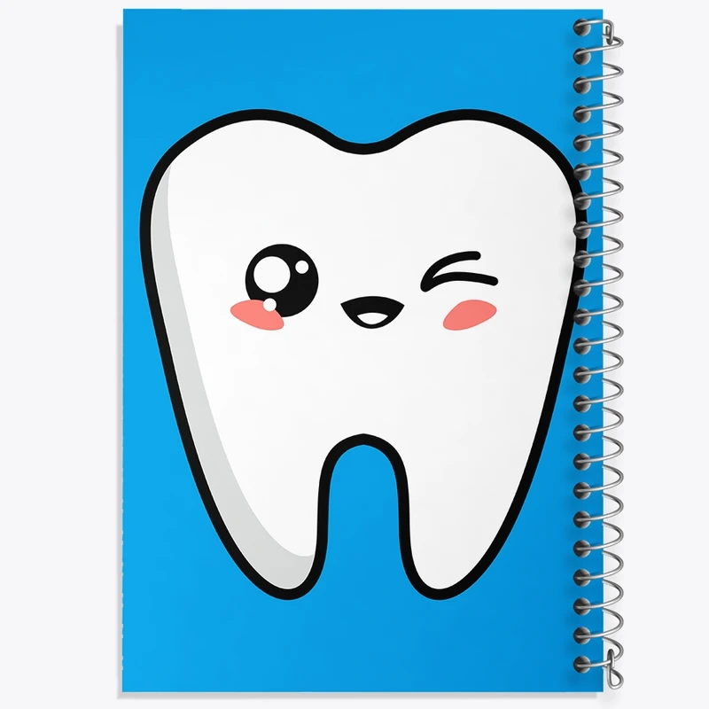 دفتر طراحی 50 برگ خندالو طرح دندان و دندان پزشکی کودکانه کد 36696