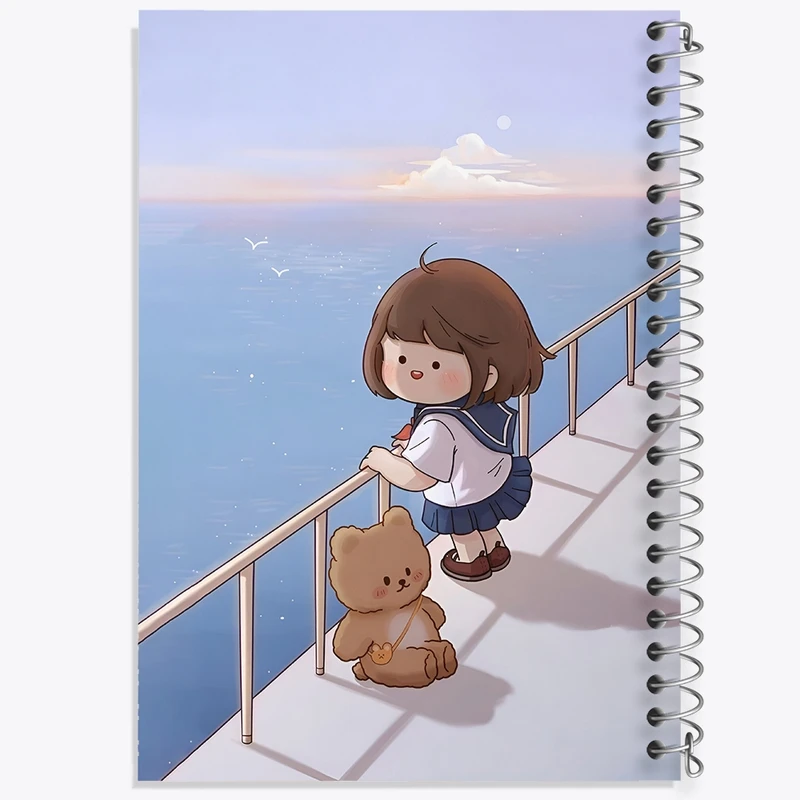 دفتر طراحی 50 برگ خندالو طرح رورو جامپ کیوت کد N3924