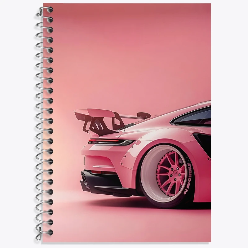 دفتر لغت 50 برگ خندالو طرح ماشین صورتی کد F3850