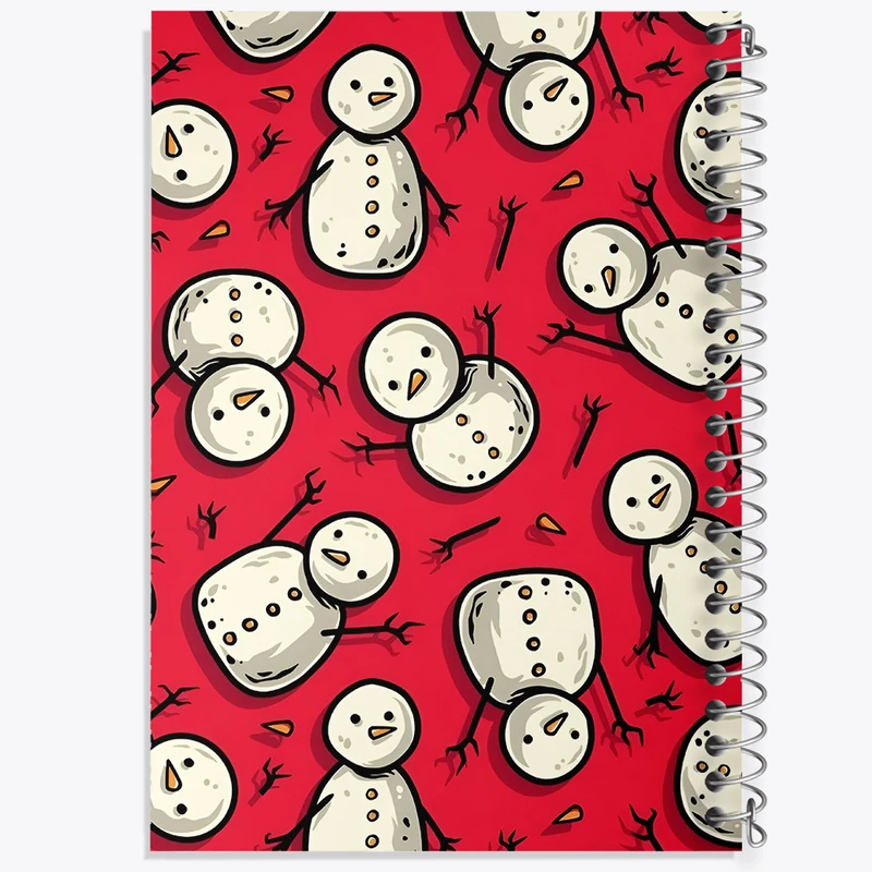 دفتر مشق 100 برگ خندالو طرح پترن آدم برفی کد N6109